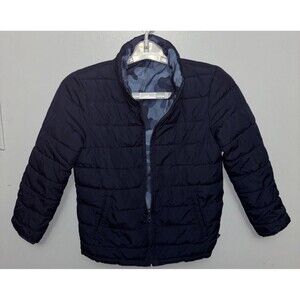 Kids Boy's GAP Reversible Puffer Jacket Blue/Camo Size M